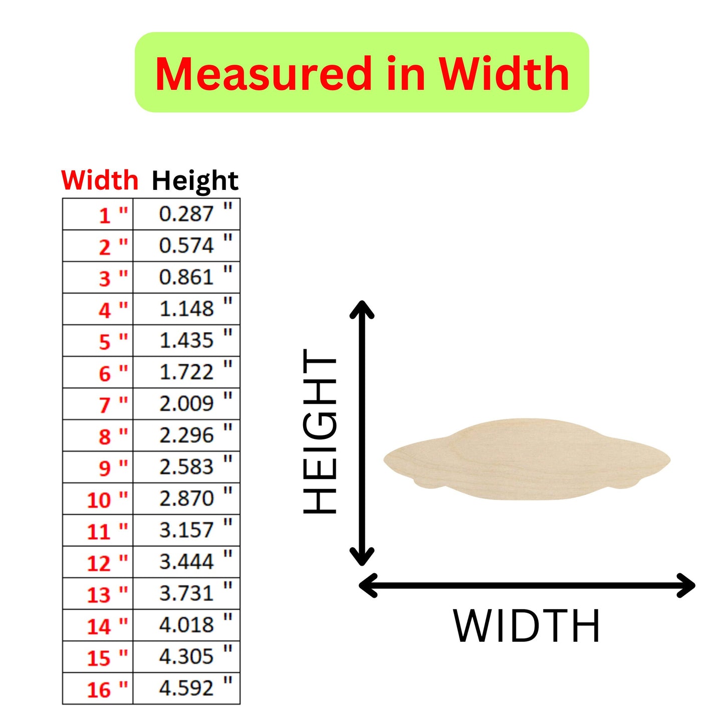 a diagram showing the height of a wooden object