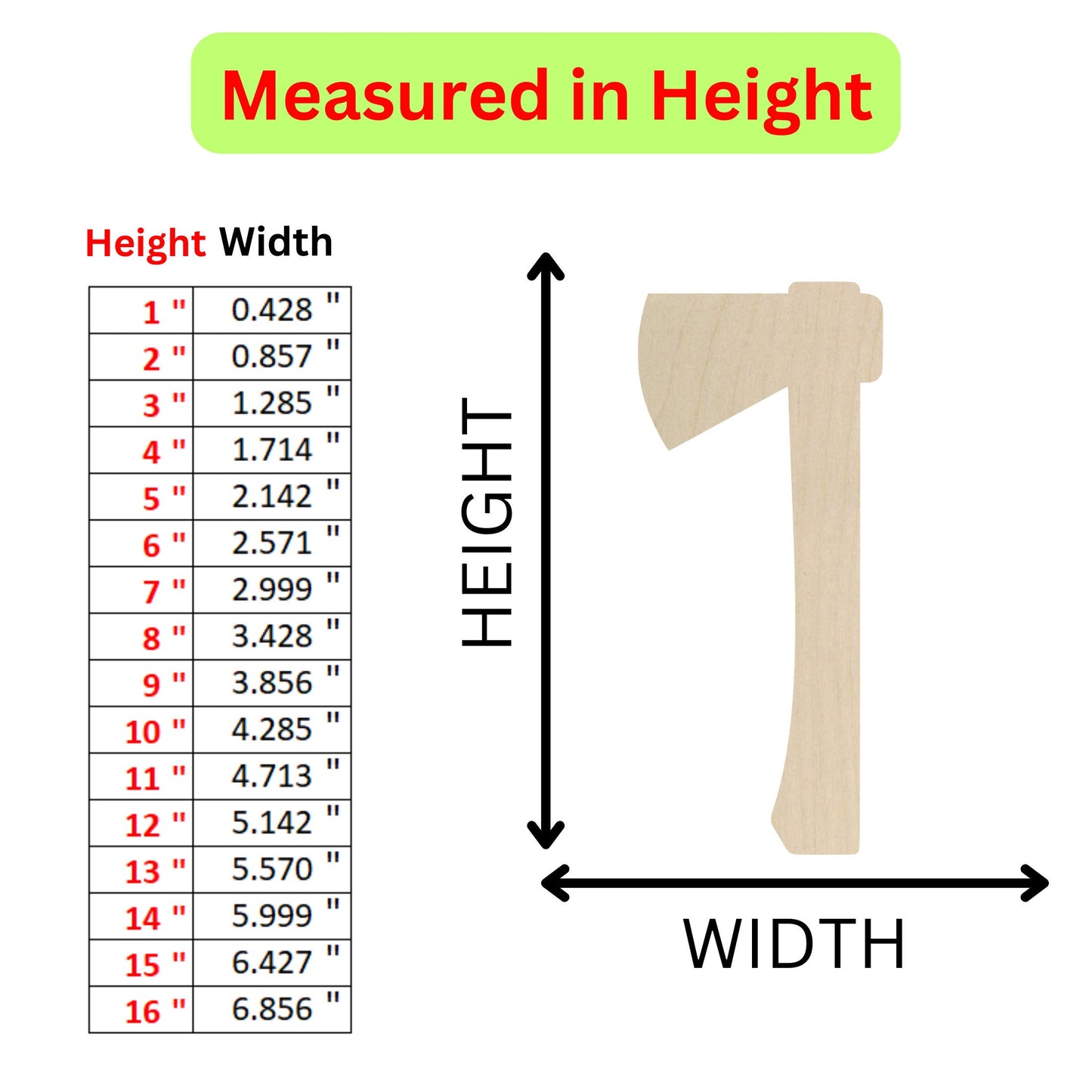 the height of a wooden hammer with measurements