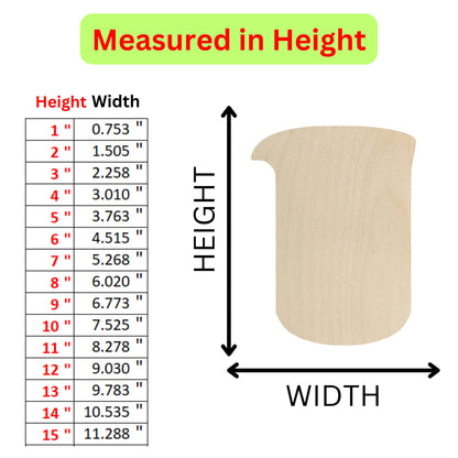 the height of a wooden vase with measurements