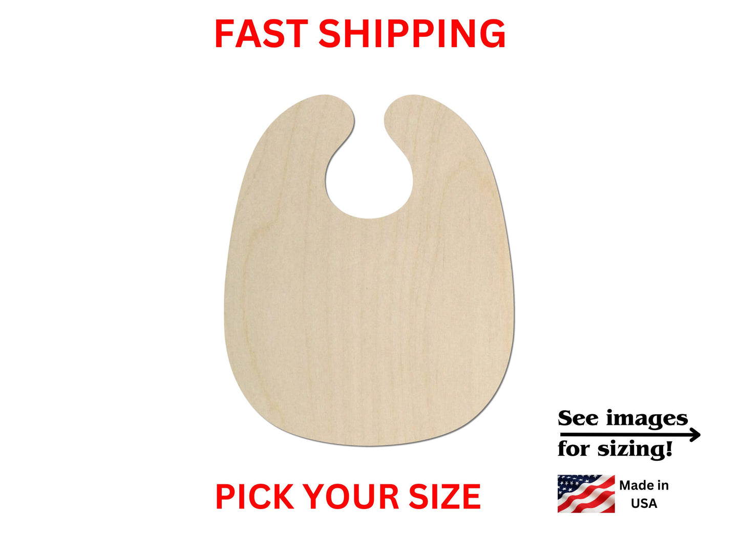 a wooden cutting board with the words fast shipping on it