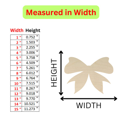 the height of a wooden bow with measurements