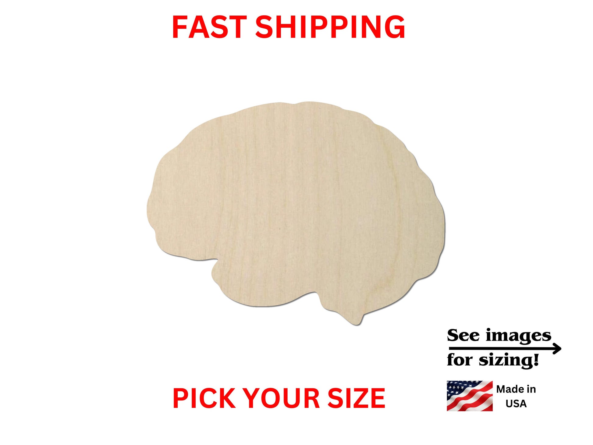 a piece of wood with the words fast shipping on it