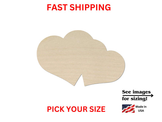 a wooden cutout of a heart with the words fast shipping