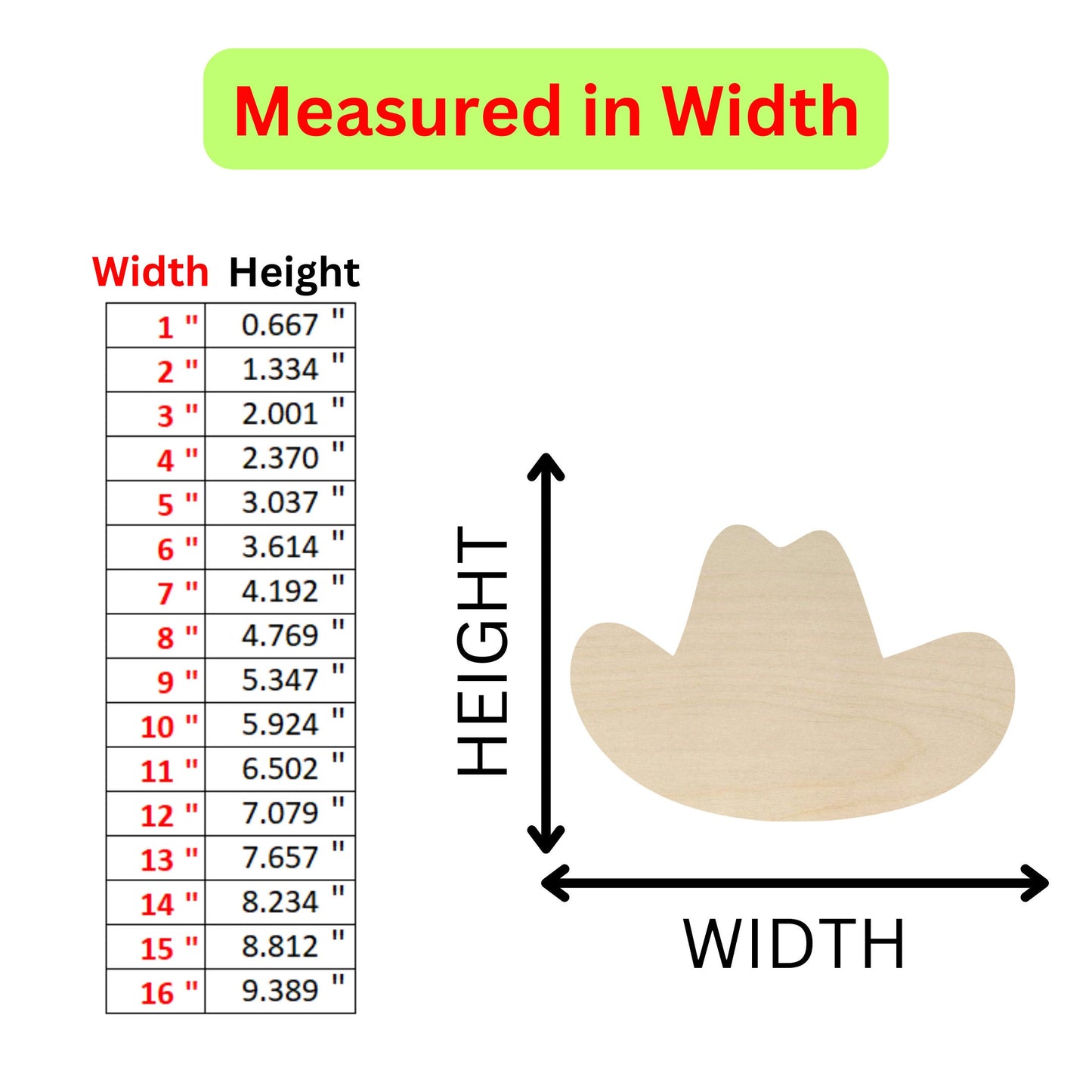 the measurements of a cowboy hat