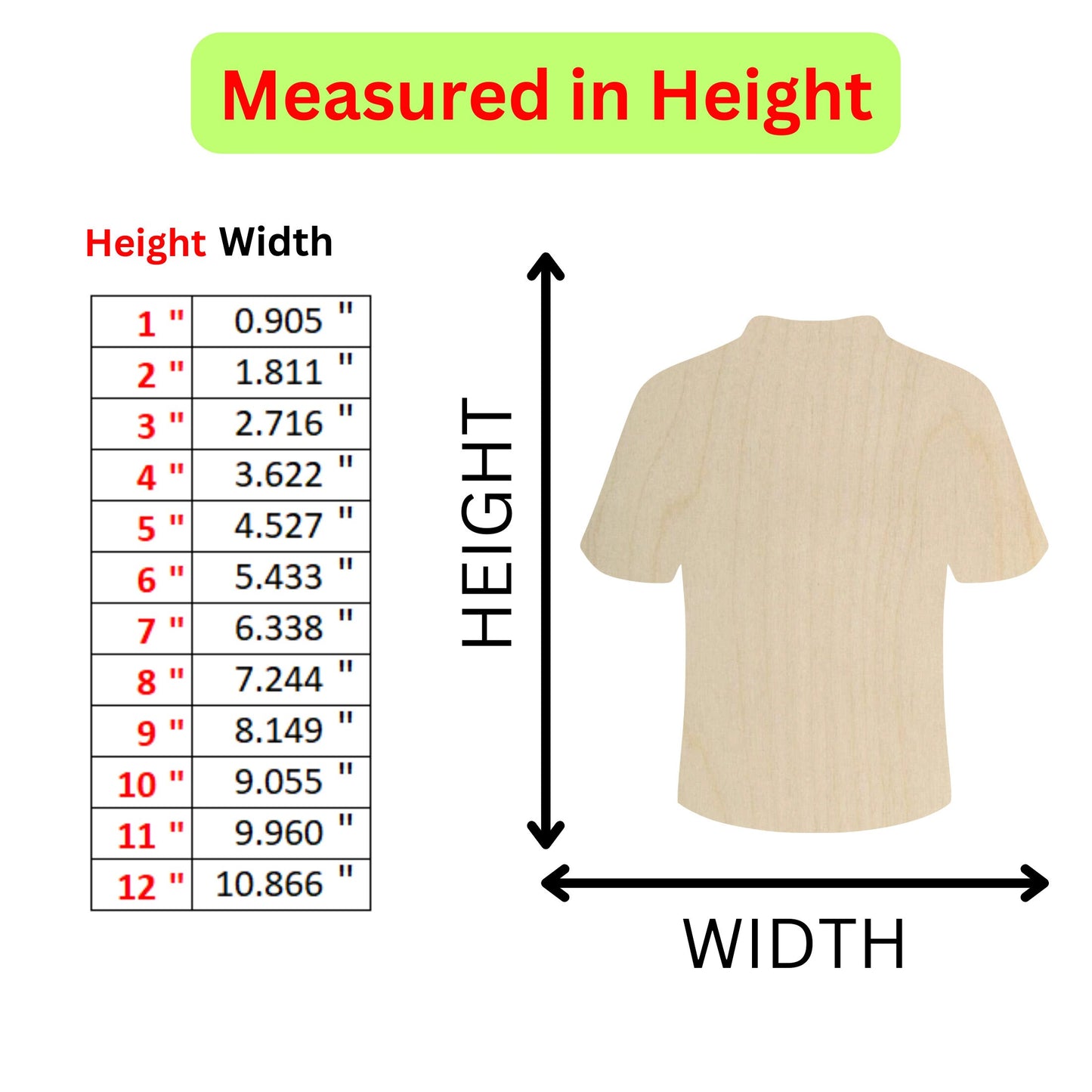 the measurements of a t - shirt for men and women