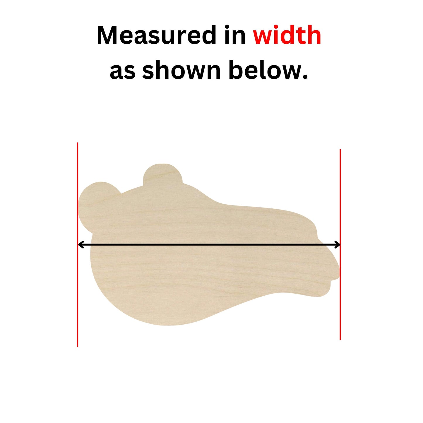 a drawing of a wooden bear with a ruler in front of it