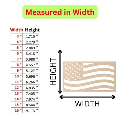 the height of a flag with measurements