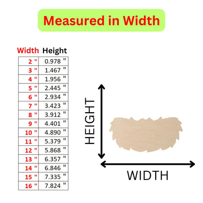 the height of a wig is measured in width