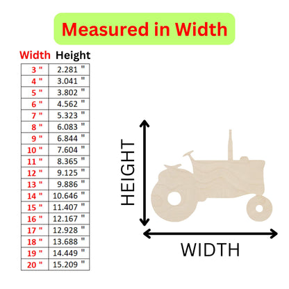 a diagram showing the height of a tractor