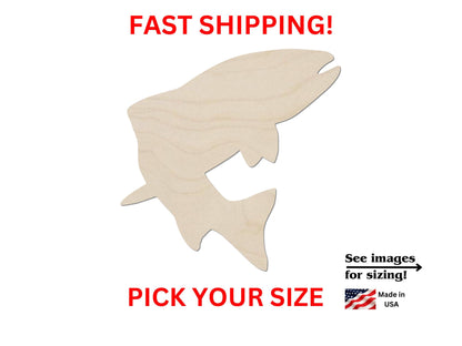 a wooden cutout of a shark with the words fast shipping