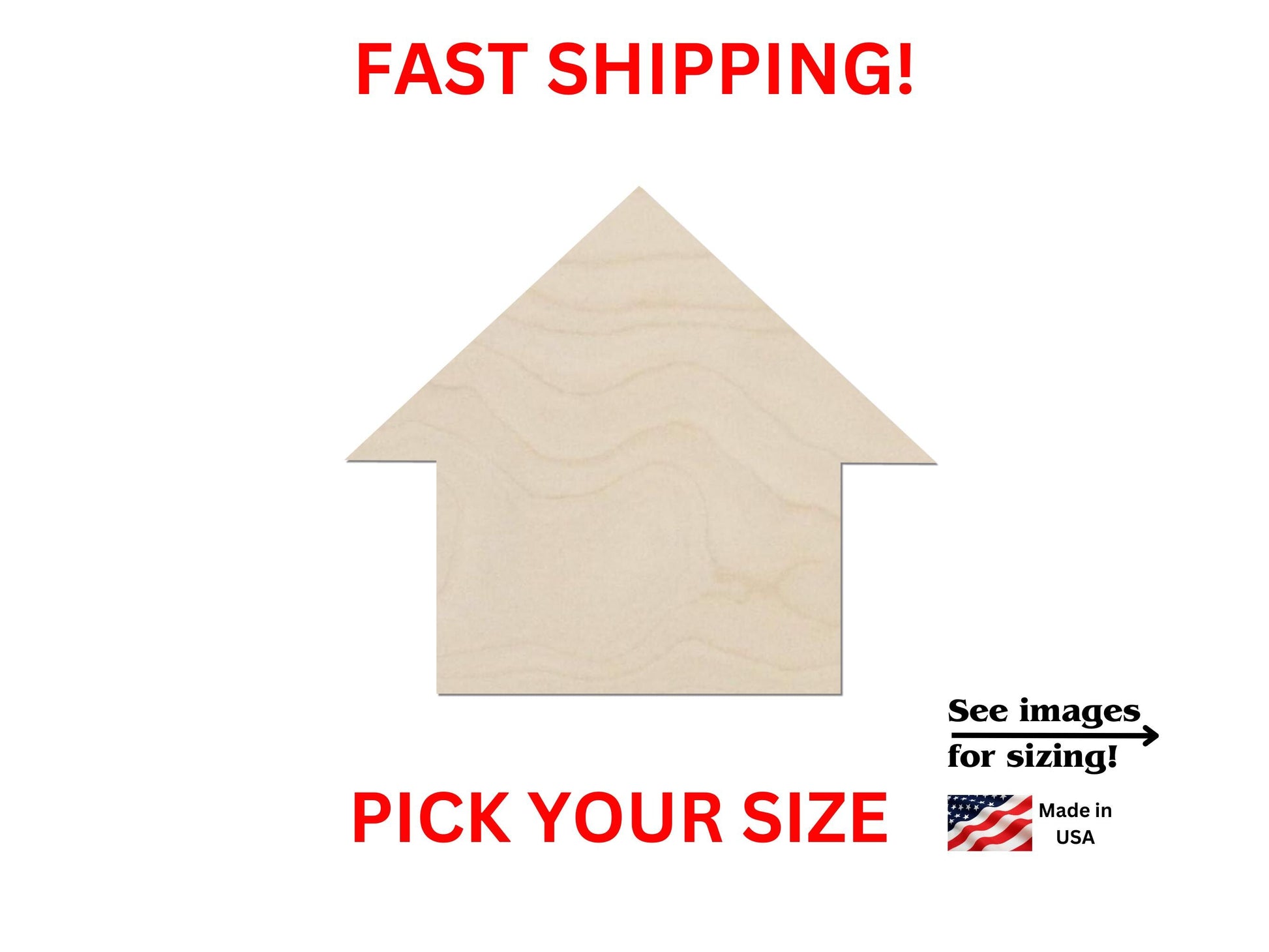 a picture of a house with the words fast shipping