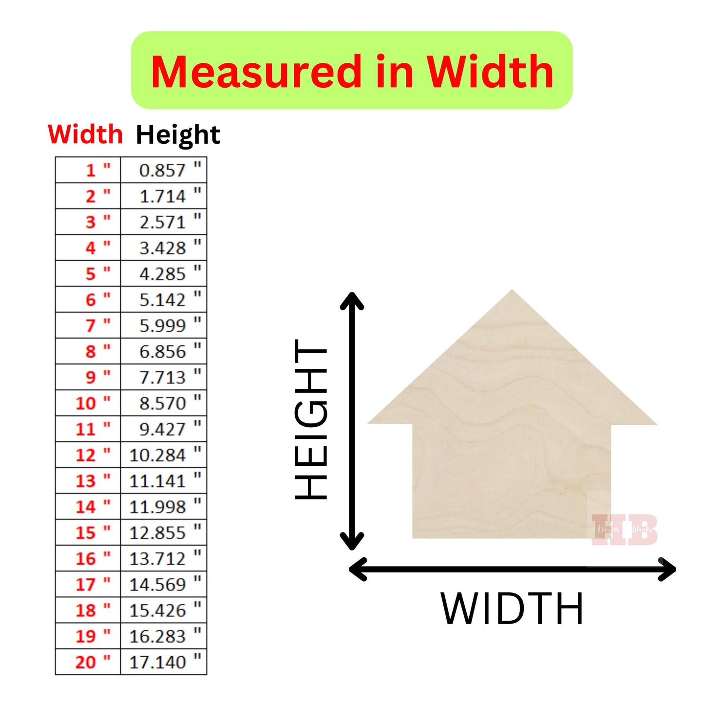 the height of a wooden house with measurements