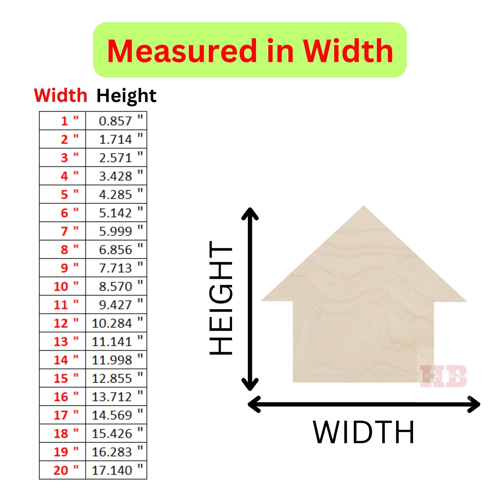 the height of a wooden house with measurements