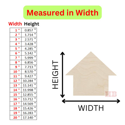 the height of a wooden house with measurements