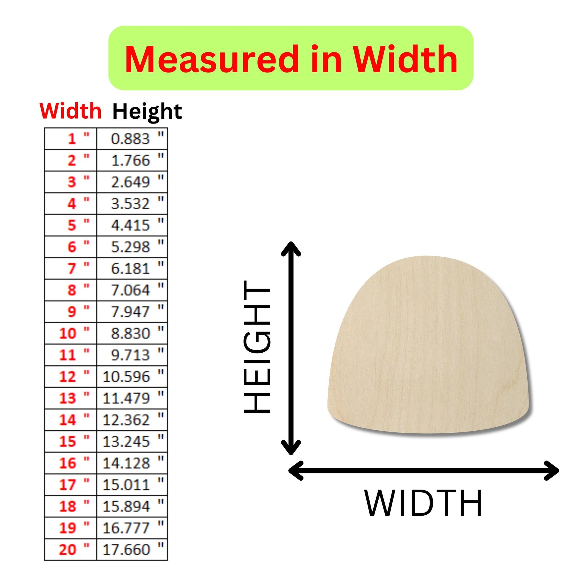 the height of a wooden hat with measurements