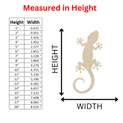 Wooden Lizard Gecko Shape- DIY Craft