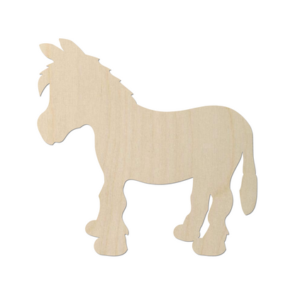 Wooden Donkey Shape 01    - DIY Craft