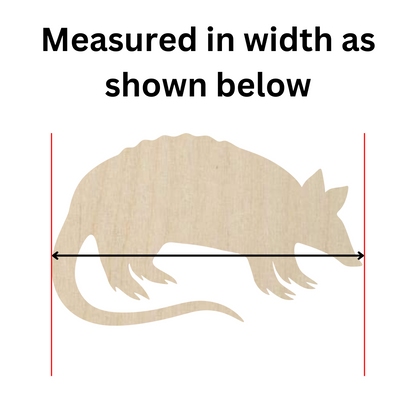 Wooden Armadillo Shape Cutout