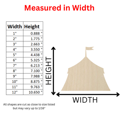 Wooden Circus Tent Shape  - DIY Craft