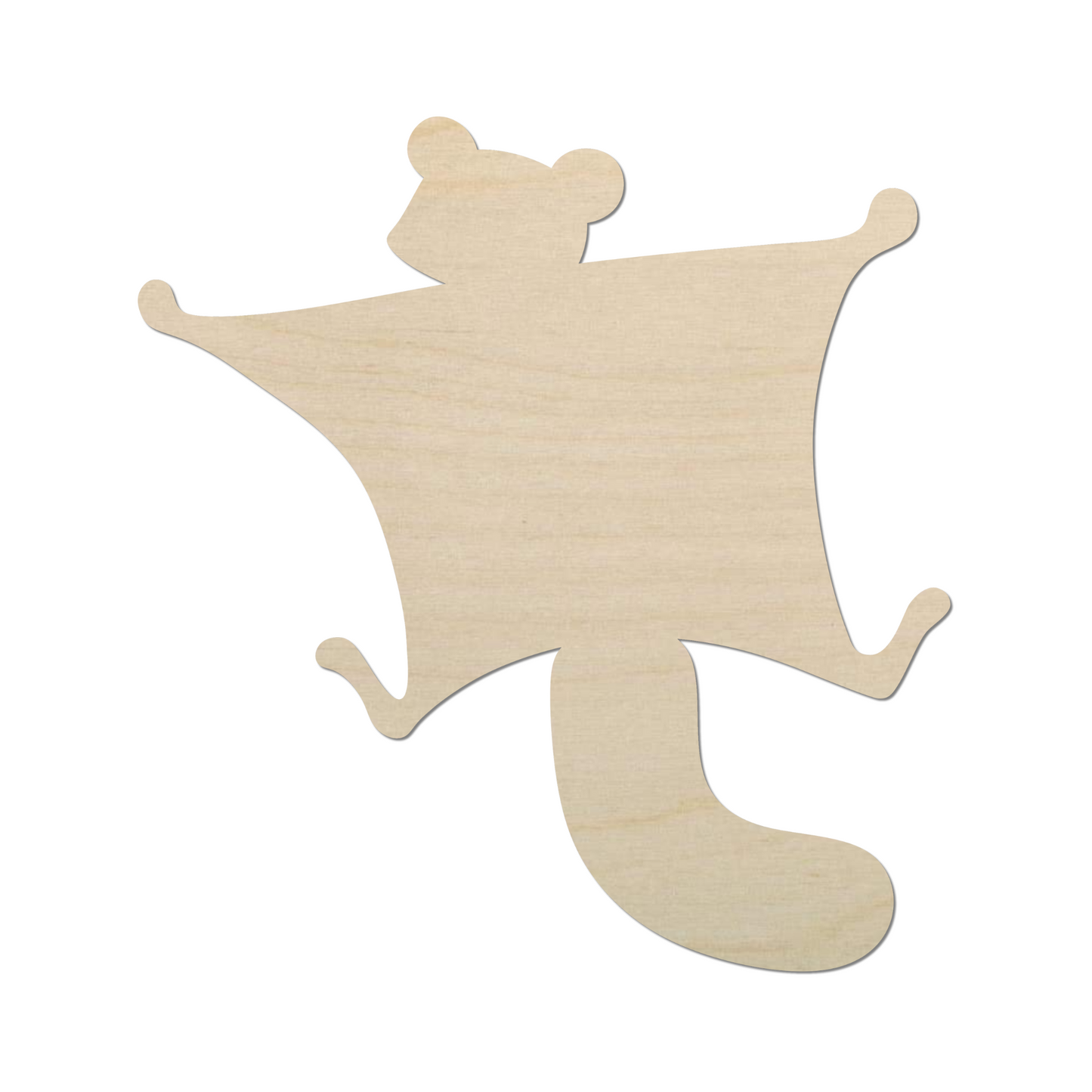 Wooden Flying Squirrel Shape  - DIY Craft