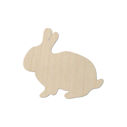 Wooden Rabbit Shape 02 - DIY Craft Cutout