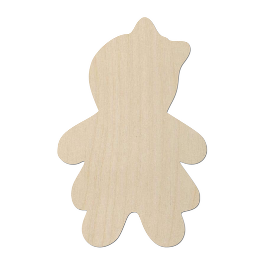 Wooden Girl Gingerbread Wood Shape- DIY Craft