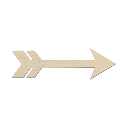 a wooden arrow pointing to the right