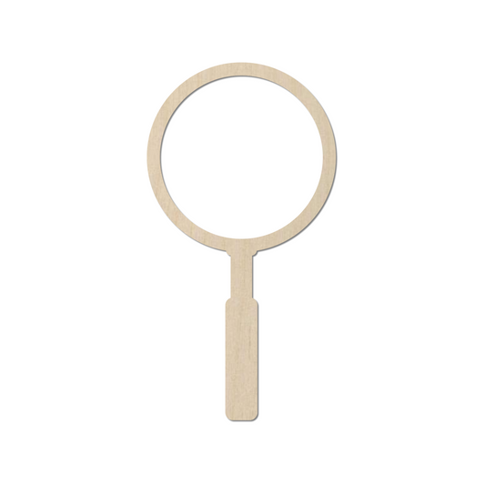 a magnifying glass on a white background