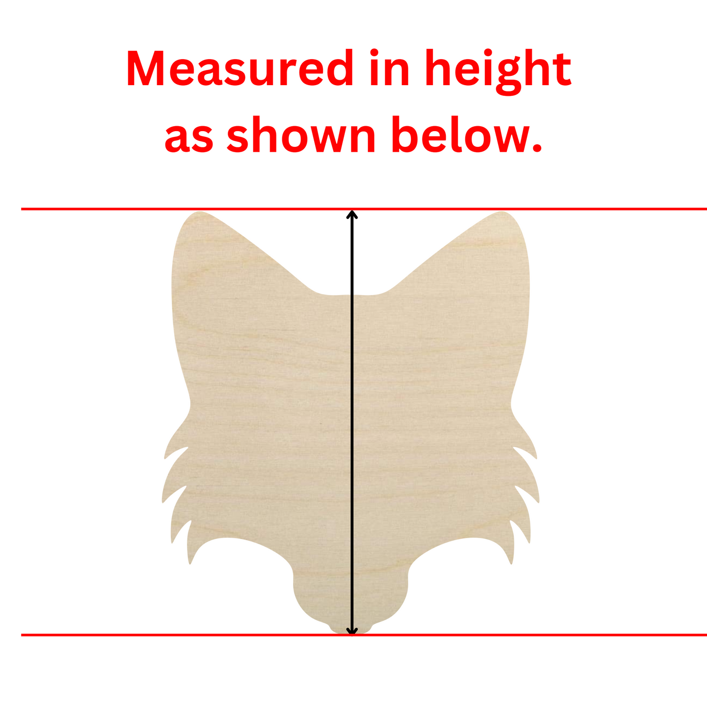 Wooden Fox Head Shape- DIY Craft