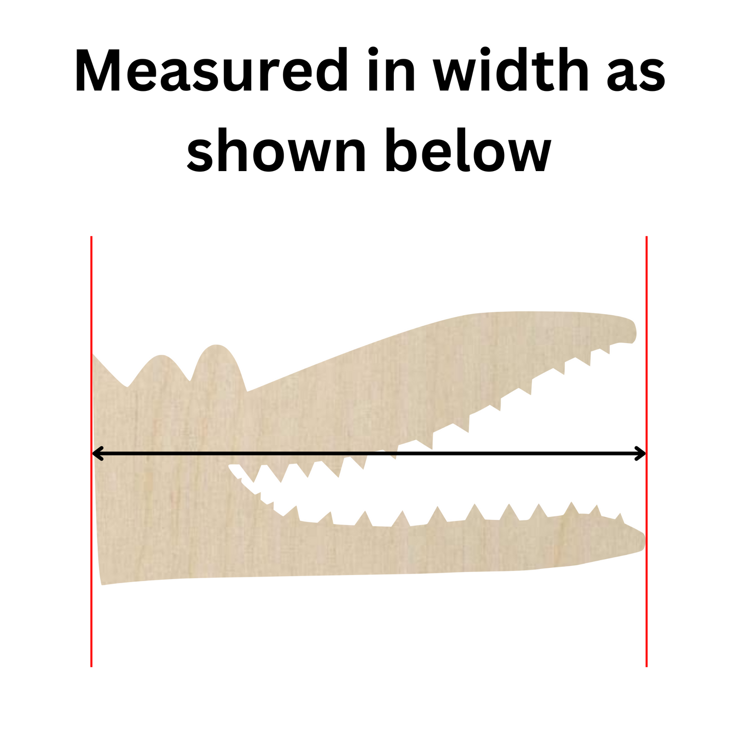 Wooden Alligator Head Shape Cutout