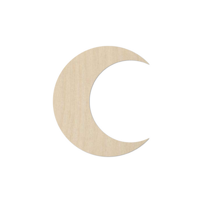 Wooden Crescent Moon Shape   - DIY Craft