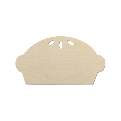 a wooden cutout of a cupcake