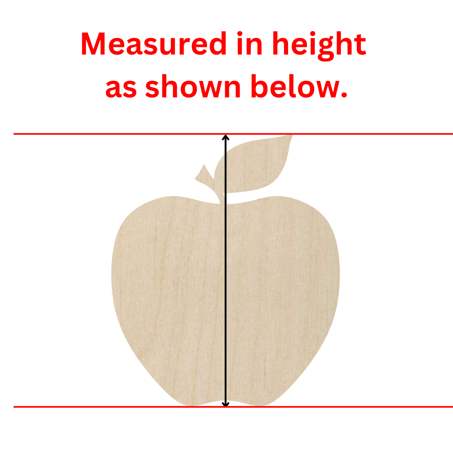 Wooden Apple Shape Cutout