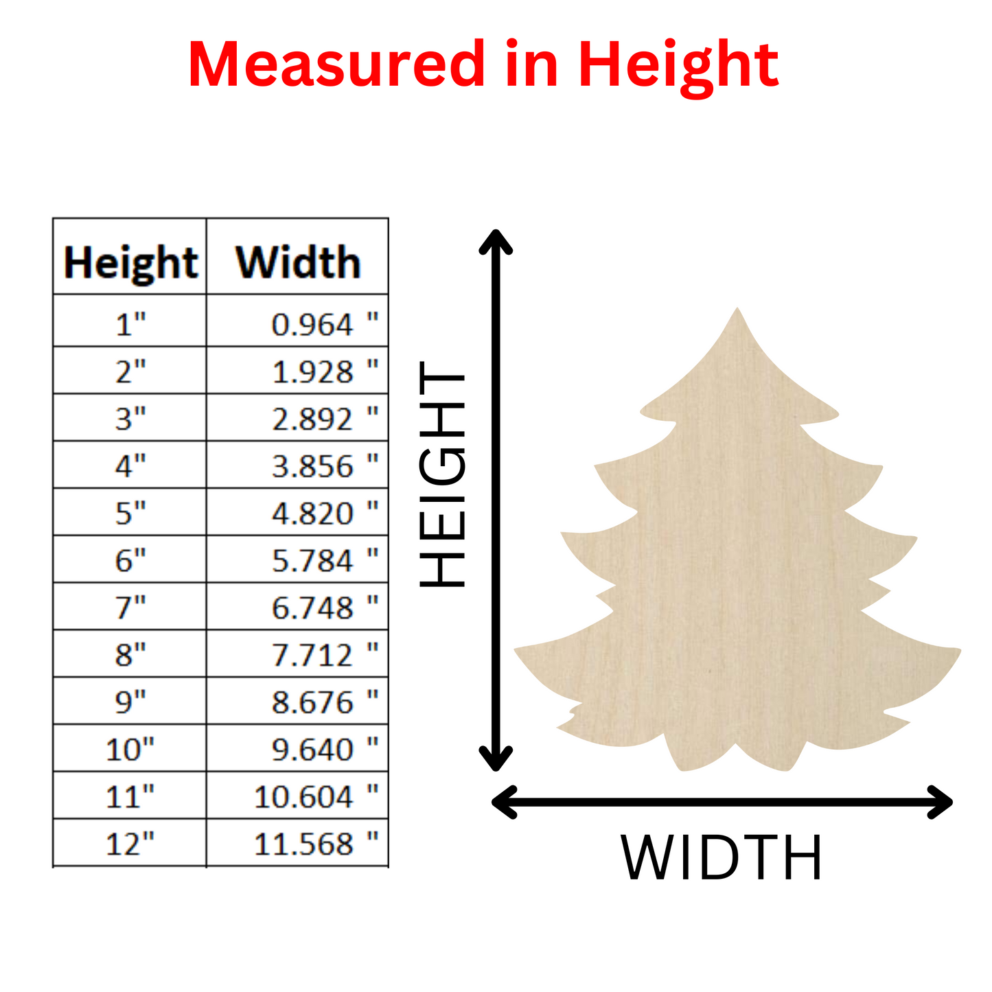 Wooden Christmas Tree Shape- DIY Craft