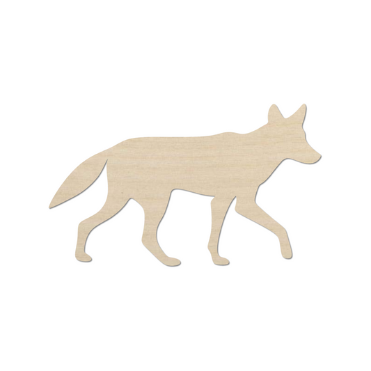 Wooden Coyote Shape - DIY Craft