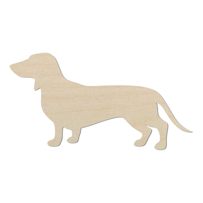 Wooden Dachshund Dog Shape- DIY Craft