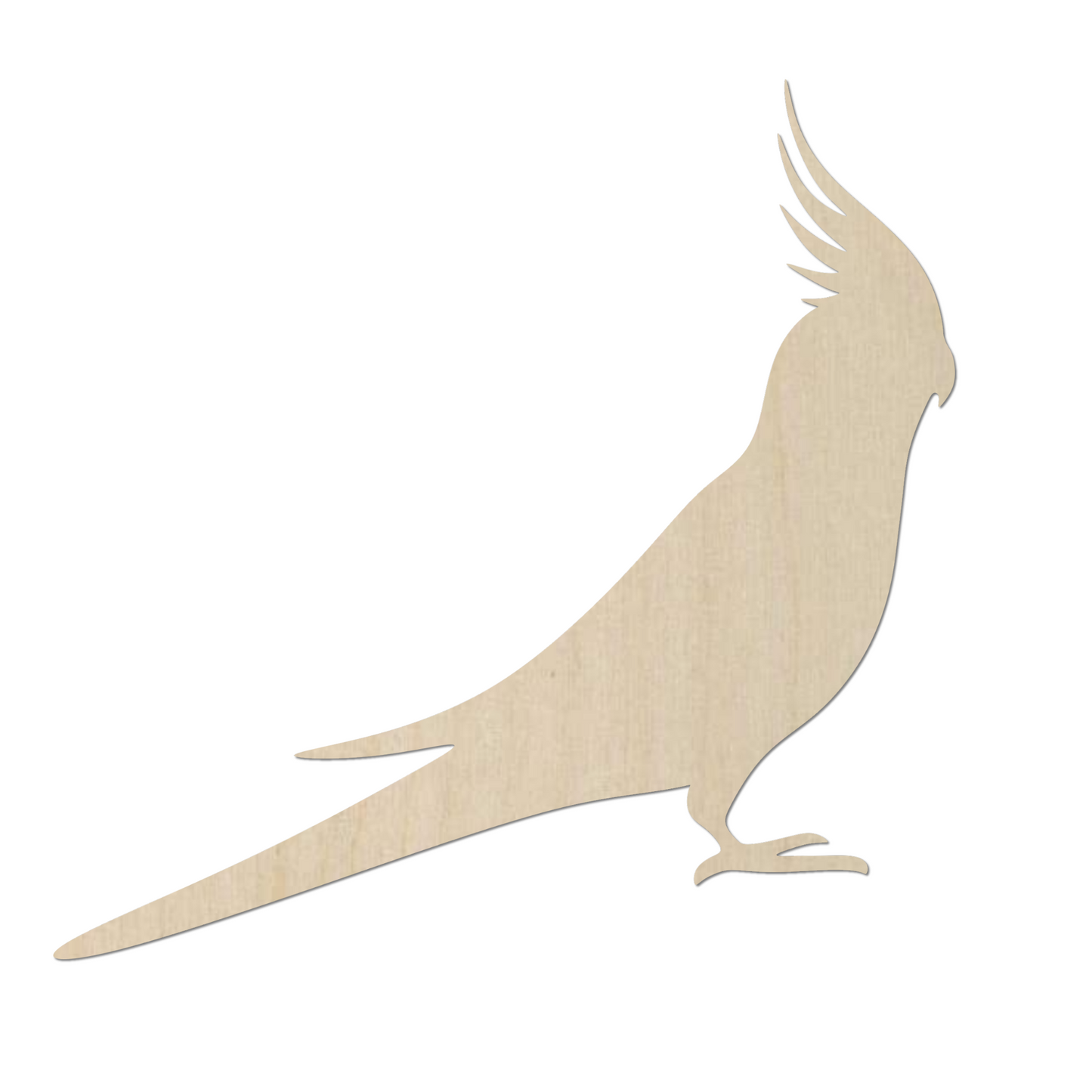 Wooden Cockatiel Bird Shape- DIY Craft