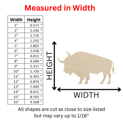 Wooden Buffalo Shape - DIY Craft Cutout