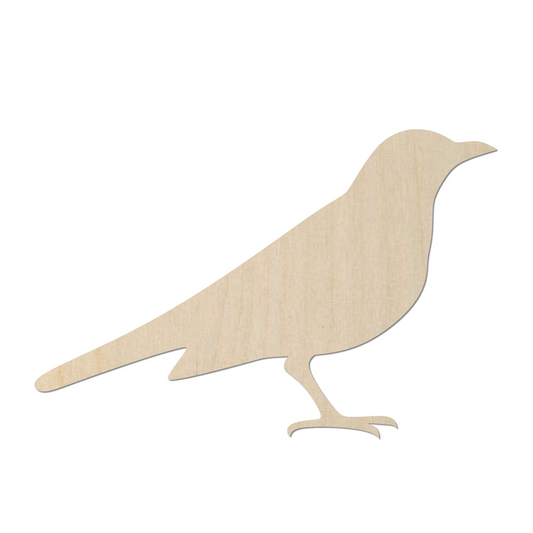 Wooden Black Bird Shape - DIY Craft