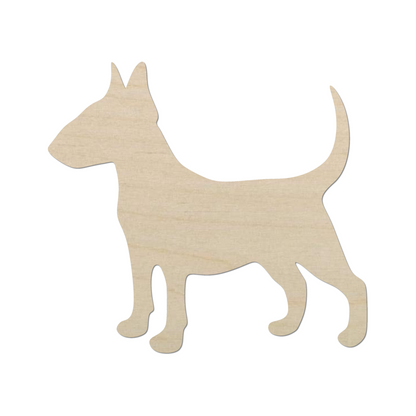 Wooden Bull Terrier Shape  - DIY Craft