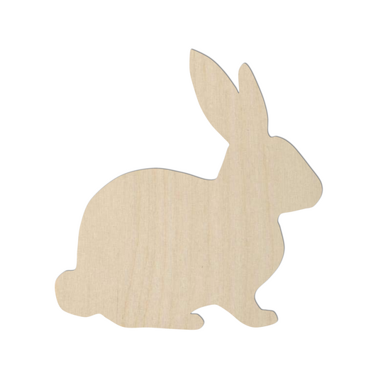 Wooden Rabbit Shape - DIY Craft Cutout