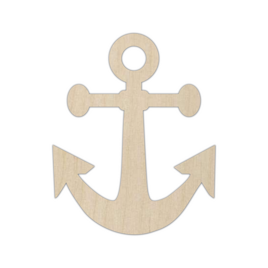 Wooden Anchor Shape Cutout