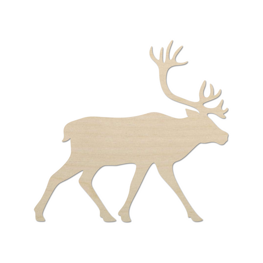 Wooden Caribou Shape - DIY Craft