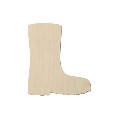 a wooden shoe cut out on a white background