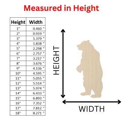 Wooden Standing Bear Shape- DIY Craft