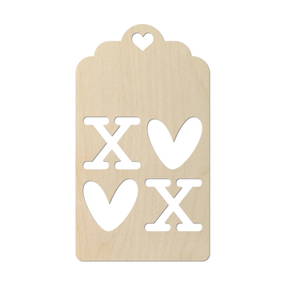 Wooden Love Gift Tag Shape - DIY Craft