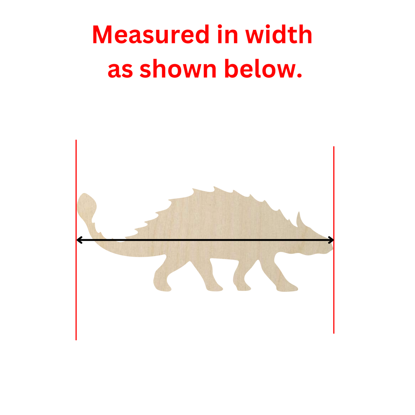 Wooden Ankylosaurus Dinosaur Shape Cutout