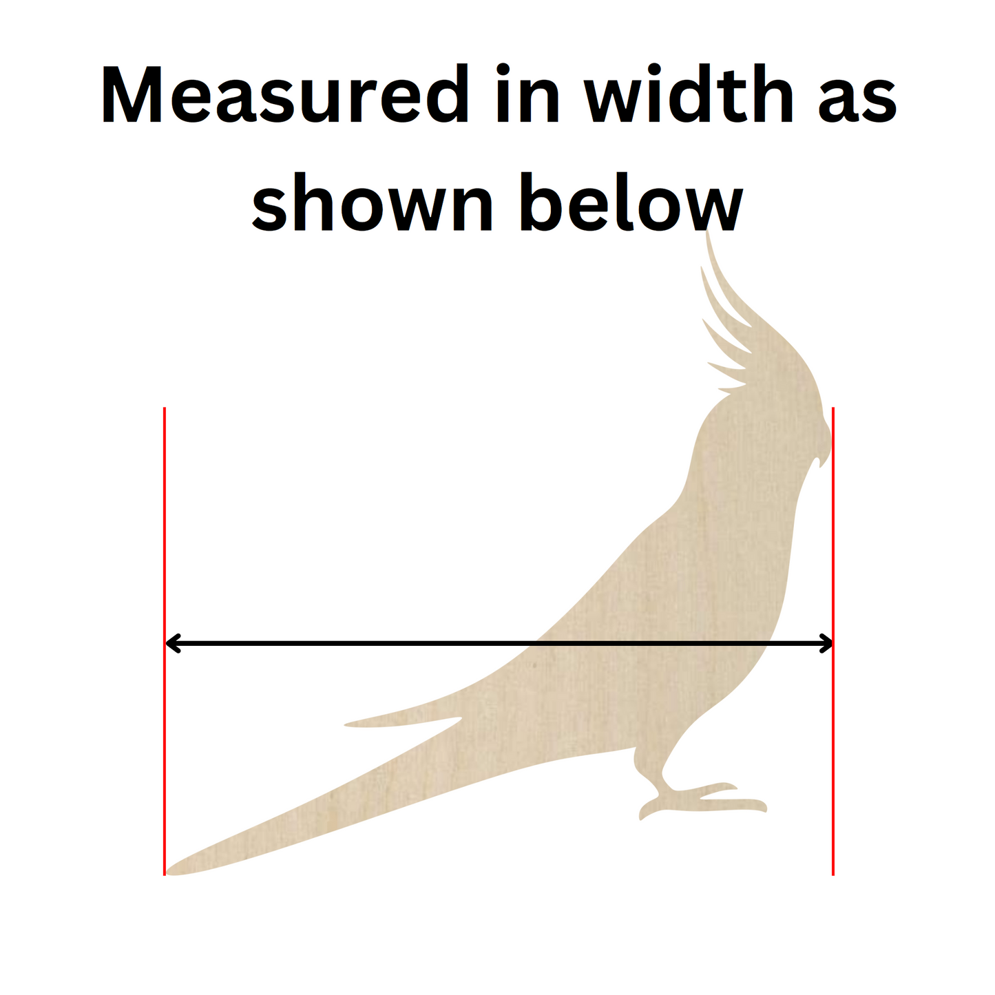 Wooden Cockatiel Bird Shape- DIY Craft