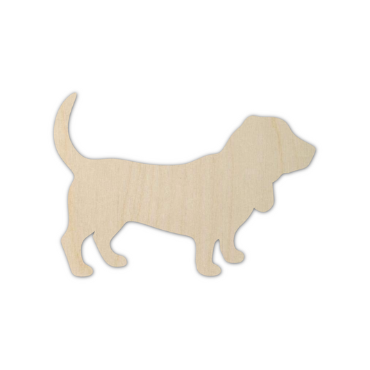 Wooden Basset Hound Shape- DIY Craft