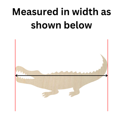 Wooden Alligator Shape Cutout